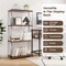 Costway 1/2 PCS 4-Tier Multipurpose Display Rack Freestanding Bookcase with Metal Frame Walnut